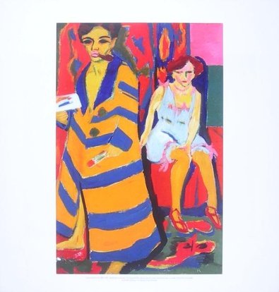 Ernst Ludwig Kirchner Poster Kunstdruck Selbstbildnis mit Modell von Germanposters