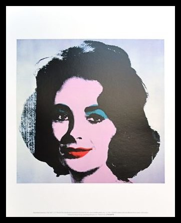 Germanposters Andy Warhol Liz 1963 Poster Kunstdruck Bild im Alu Rahmen schwarz 42x34cm von Germanposters