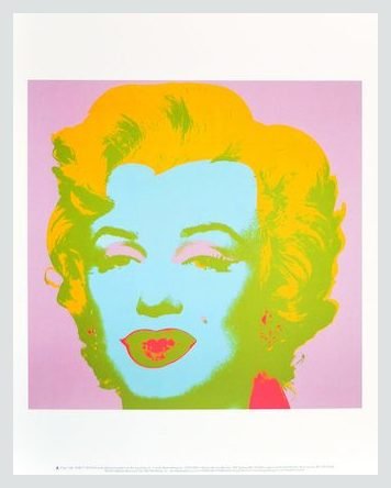Germanposters Andy Warhol Marilyn Monroe 1967 Pale pink Poster Kunstdruck Bild im Alu Rahmen Silber matt 42x34cm von Germanposters