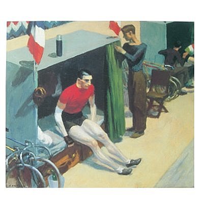 Germanposters Edward Hopper Radfahrer beim Sechstagerennen Poster Kunstdruck von Germanposters