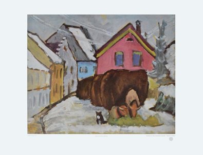 Germanposters Gabriele Münter Poster Kunstdruck Bild Spreufuhren, 1911 50x60cm von Germanposters