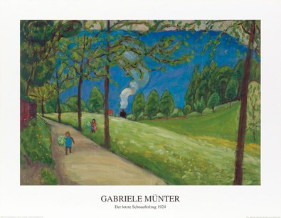 Germanposters Gabriele Münter Poster Kunstdruck Der letzte Schnauferlzug 1924-90 x 70 cm von Germanposters