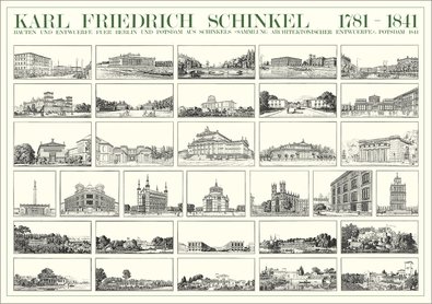Germanposters Karl Friedrich Schinkel Bauten und Entwuerfe Architektur Plakat Poster Kunstdruck Bild 70x100cm von Germanposters