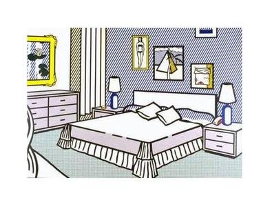 Germanposters Roy Lichtenstein Interior with Waterlilies Poster Bild Kunstdruck 28x35cm Ohne Rahmen von Germanposters