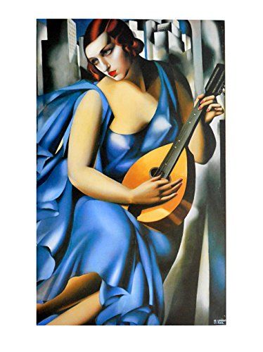 Germanposters Tamara de Lempicka Dame in Blau Poster Kunstdruck Bild 80x60cm von Germanposters