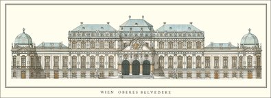 Germanposters Wien Oberes Belvedere Architektur Plakat Poster Kunstdruck Bild 37x100cm von Germanposters