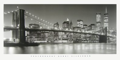Henri Silberman Brooklyn Bridge Poster Kunstdruck von Germanposters