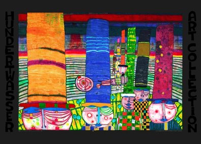 Hundertwasser Hüte tragen Poster Kunstdruck Bild -67x48cm von Germanposters