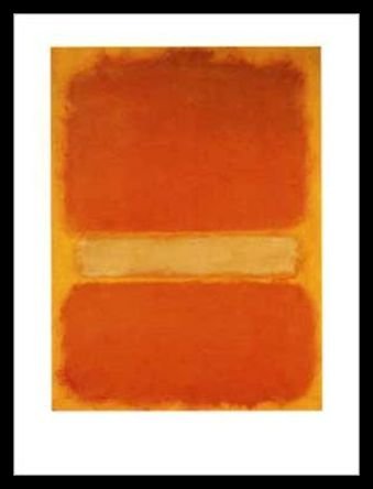 Mark Rothko Untitled 1956 (Orange on Yellow) Poster Kunstdruck Bild mit Alu Rahmen in schwarz 86x66cm von Germanposters