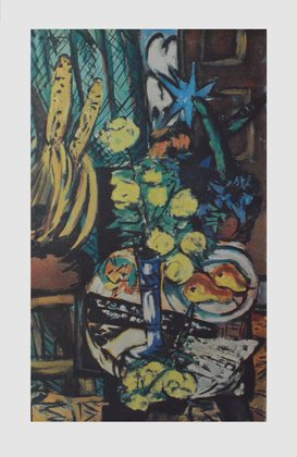 Max Beckmann Kunstdruck Bild hochwertiger Lichtdruck Gelbe Rosen 105x65cm von Germanposters