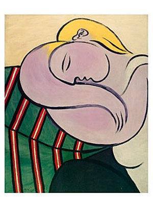 Pablo Picasso Frau mit gelbem Haar Poster Kunstdruck von Germanposters