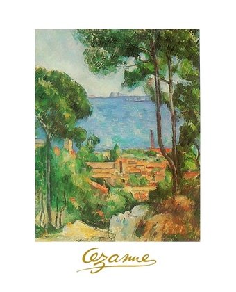 Paul Cezanne Poster Kunstdruck Bild Ansicht von Estaque 50x70cm - Kostenloser Versand von Germanposters