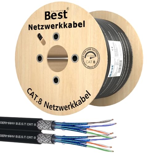 Germany B.e.s.t 250M CAT 8 Duplex Erdkabel Netzwerkkabel Outdoorkabel Kupfer LAN Kabel Ethernetkabel S/FTP 40 Gbit/s Kat 8 reines Kupfer Datenkabel PoE++ LSZH Datenkabel Germany B.e.s.t 250M CAT 8 Duplex Erdkabel Netzwerkkabel Outdoorkabel Kupfer LAN Kabel Ethernetkabel S/FTP 40 Gbit/s Kat 8 reines Kupfer Datenkabel PoE++ LSZH Datenkabel von Germany B.e.s.t