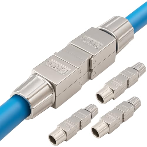 Germany B.e.s.t 4x CAT.8 Netzwerkverbinder werkzeuglos STP Kupplung feldkonfektionierbar kompatibel mit CAT7,CAT6 von Germany B.e.s.t