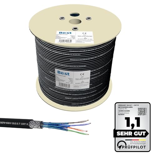 Germany B.e.s.t 500M CAT 8 Erdkabel Netzwerkkabel Outdoorkabel Kupfer LAN Kabel Ethernetkabel S/FTP 40 Gbit/s Kat 8 reines Kupfer Datenkabel PoE++ LSZH Datenkabel Simplex Germany B.e.s.t 500M CAT 8 Erdkabel Netzwerkkabel Outdoorkabel Kupfer LAN Kabel Ethernetkabel S/FTP 40 Gbit/s Kat 8 reines Kupfer Datenkabel PoE++ LSZH Datenkabel Simplex von Germany B.e.s.t