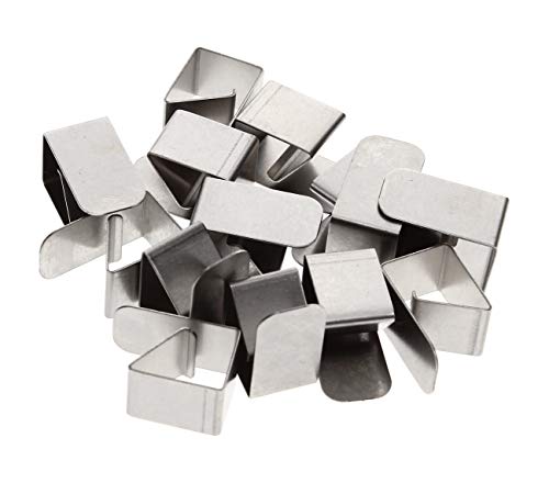 Edelstahlklammern für Lichtschachtabdeckung im 14er Set zur Befestigung von Lichtschachtabdeckungen aus Aluminium, Edelstahl oder Fibarglasgewebe 14 Stück Pack Preis pro Stück 0,925 Euro von Germerott Bienentechnik
