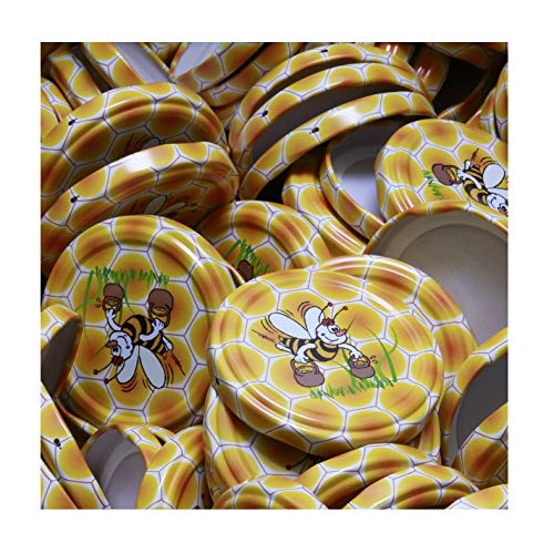 Germerott Bienentechnik 60 Stück 66er Twist Off Deckel Comic Biene von Germerott Bienentechnik