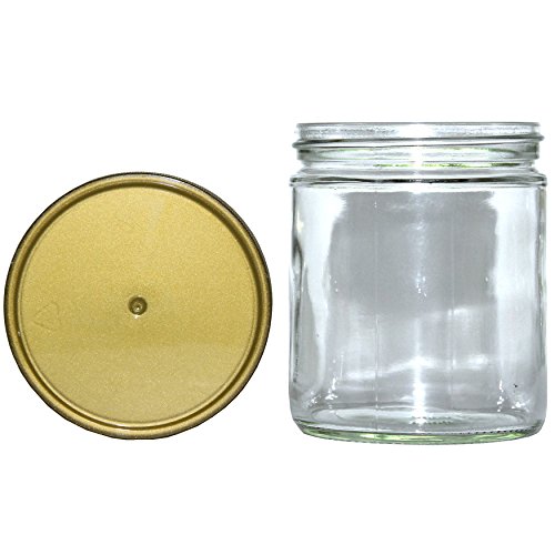 Germerott Bienentechnik 60 x Neutralglas 500g mit 80er Schraubdeckel Gold für Honig von Germerott Bienentechnik