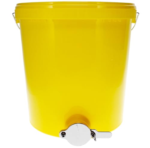 Germerott Bienentechnik Abfülleimer 25kg mit Quetschhahn zum einfachen und schnellen Abfüllen des geschleuderten Honigs. Ideal auch für Jungimker die erst kleine Mengen zum abfüllen haben. von Germerott Bienentechnik