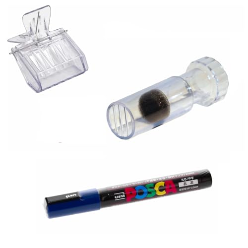 Königin Zeichen Set für 2025 zum einfachen und schnellen Zeichnen der Bienenkönigin mit Abfang Clip Zeichenrohr mit Gitteröffnung und Zeichenstift mit der Jahresfarbe Blau Königin Zeichen Set für 2025 zum einfachen und schnellen Zeichnen der Bienenkönigin mit Abfang Clip Zeichenrohr mit Gitteröffnung und Zeichenstift mit der Jahresfarbe Blau von Germerott Bienentechnik