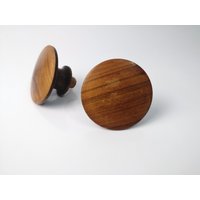 2 St. Runde Möbelgriffe Aus Holz Zum Einleimen/Hartholz Schranktürgriffe Schubladengriffe Möbelknauf Ø 63 Mm 2.5" von Gernewieder