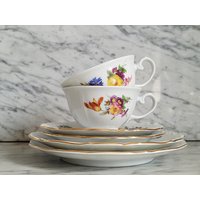 2x Vintage Kaffeegedeck/Blumendekor Und Goldrand "Par" Germany 2x Vintage Kaffeegedeck/Blumendekor Und Goldrand "Par" Germany von Gernewieder