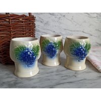 3 Retro Becher/Trinkbecher Glühweintassen Glühweinbecher Vintage Weinbecher Keramikbecher Trinkgefäß 3 Retro Becher/Trinkbecher Glühweintassen Glühweinbecher Vintage Weinbecher Keramikbecher Trinkgefäß von Gernewieder