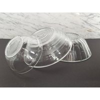 3 Vintage Schüsseln Aus Glas/3Er Set Bowl Für Bowls, Glasschüssel, Glasschale Vintage Küche Pressglas-Geschirr von Gernewieder