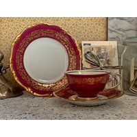 3Tlg. Sammelgedeck/Sammeltasse Reichenbach Fine China Porzellan Pink Und Gold Alte Serie, Ddr Geschirr, Trio, Teetasse, Kaffeetasse 3Tlg. Sammelgedeck/Sammeltasse Reichenbach Fine China Porzellan Pink Und Gold Alte Serie, Ddr Geschirr, Trio, Teetasse, Kaffeetasse von Gernewieder