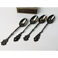 4 Silberne Moccalöffel/ 800Er Silber/Reich Verziert Kleine Löffel Espressolöffel 4 Silberne Moccalöffel/ 800Er Silber/Reich Verziert Kleine Löffel Espressolöffel von Gernewieder