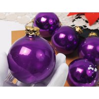 5 Lila Weihnachtskugeln/Alter Christbaumschmuck Bunter Weihnachtsschmuck Alte Kugeln Glas Ca. 5, 5cm | 2.2 " Weihnachtsdeko Shabby von Gernewieder