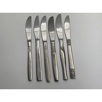 6 Verschiedene Alte Messer/Konvolut Von Frühstücksmesser Vintage Besteck Designs von Gernewieder