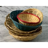 6Er Set Osternester/Eierkörbe Vintage Brotkörbe Konvolut Körbchen Eierkorb Brotkorb Osterkörbchen Stapel von Gernewieder