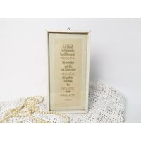 Alter Haussegen/Sprüchebild Spruch Mit Rahmen 1950Er Jahre Brocante Freude Und Pflicht 14cm X 27, 3cm von Gernewieder