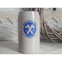 Bier Humpen "Hackerbräu" München/1 L Maßkrug Keramik Bierkrug - Sammlerkrug von Gernewieder
