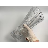 Große Kristallvase/Vintage Glasvase Vase Aus Kristall 1980Er Jahre Blumenvase von Gernewieder