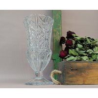 Große Kristallvase/Vintage Glasvase Vase Aus Kristall 60Er Blumenvase - Mid Century von Gernewieder