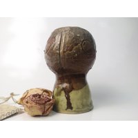 Handgemachter Vintage Blumentopf/studiokeramik Handmade Töpferware Übertopf Kelch Bubikopf 12, 5cm | Ca. 5" Hoch von Gernewieder