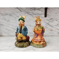 Herr Und Frau Osterhase/Vintage Ostern Osterdekoration Kitsch Keramik Figuren von Gernewieder