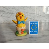 Kleines Küken Aus Keramik/Vintage Ostern Osterfigur Im Ei/ Osterdekoration Kitsch Figuren von Gernewieder