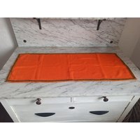 Retro Tischläufer/Orange Orangefarbenes Deckchen - Kleine Vintage Tischdecke 1970S von Gernewieder