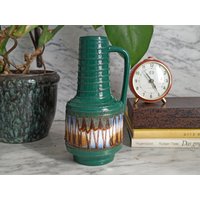 Retro Vase/Fat Lava Mid Century Handbemalt 1950Er 60Er Jahre von Gernewieder
