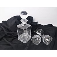 Schlichte Eckige Karaffe Aus Kristall/Glaskaraffe Kristallkaraffe Für Whisky Decanter von Gernewieder