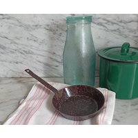 Uralte Emaille Pfanne/Kleine 60Er Vintage Küche - Dekoration Emaillierte von Gernewieder