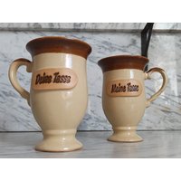 Vintage 2 Tassen Aus Keramik/Kaffeetasse Meine Tasse, Deine Tasse Vintage 2 Tassen Aus Keramik/Kaffeetasse Meine Tasse, Deine Tasse von Gernewieder