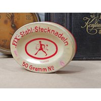 Vintage Blechdose/Blechschachtel "Fix" Stahl Stecknadeln Blechbüchse Sammlerdose von Gernewieder