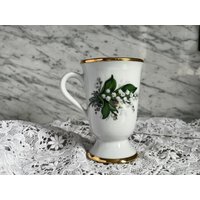 Vintage Kaffeebecher Mit Maiglöckchen/Schönknecht Porzellan Reichenbach Kaffeetasse, Tasse Made in Germany von Gernewieder