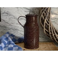 Vintage Milchkanne Braune Emaille/Alte Emaillierte Kanne Vase Für Das Bauernhaus Emaillewaren Aus Deutschland Küchenutensilien Vintage Milchkanne Braune Emaille/Alte Emaillierte Kanne Vase Für Das Bauernhaus Emaillewaren Aus Deutschland Küchenutensilien von Gernewieder