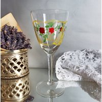 Vintage Sammlerglas/Zierglas Handbemaltes Glas Weinglas von Gernewieder