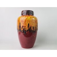 Vintage Scheurich Keramik Fat Lava Vase/W - German Pottery Mid Century Sammlervase 60Er 540-21 Rot Orange Braun Dopamine Decor Vintage Scheurich Keramik Fat Lava Vase/W - German Pottery Mid Century Sammlervase 60Er 540-21 Rot Orange Braun Dopamine Decor von Gernewieder